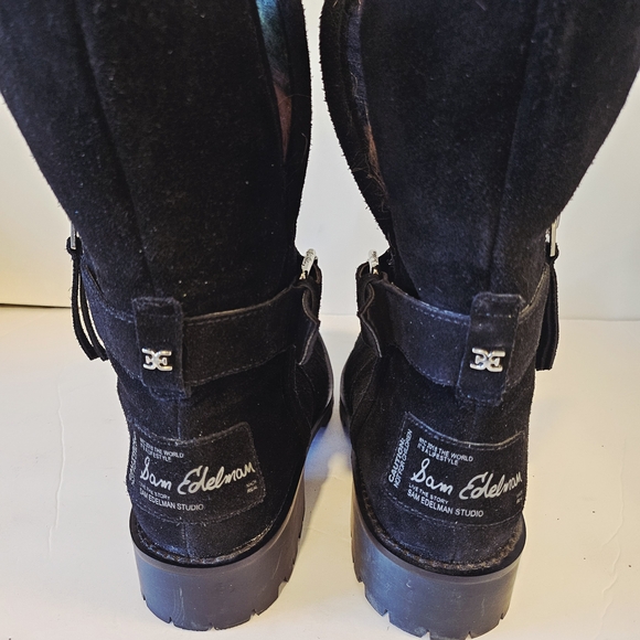 Sam Edelman Black Suede Winter Boots - Picture 7 of 12